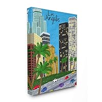 Stupell Industries Colorful Los Angeles California Architecture Vibrant Landmarks, Designed by Carla Daly Wall Art, 16 x 20, Canvas