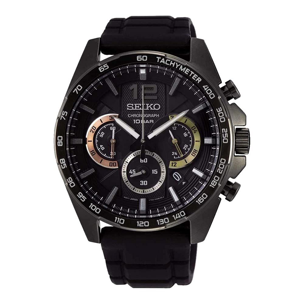 SEIKO Analogical SSB349P1, Black, Strap