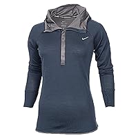 Nike Womens Dri-Fit Wool Running Hoodie 746790 (Medium, Dark Magnet Grey/Reflective Silver)
