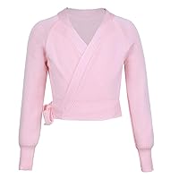 iiniim Girls Ballet Knit Wrap Warm-up Sweater Gymnastics Coat Costume
