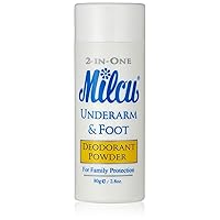 Underarm & Foot Deodorant Powder 80 grams Large Size by Milcu