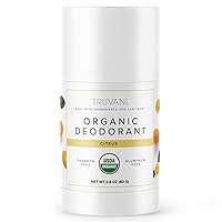Truvani Organic Aluminum Free Deodorant - USDA Organic Deodorant for Women and Men - Paraben Free, Non GMO - Citrus Blend, 2.8 oz (1 pack)