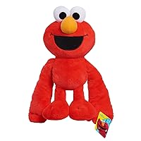 Just Play Sesame Street Monster Hugs Elmo 2-pound Weighted Sensory 19-inch Snuggly Plush, Kids Toys for Ages 18 Month, Amazon Exclusive