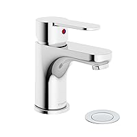 Symmons Identity Single-Hole Single-Handle Bathroom Sink Faucet with Push Pop Drain Assembly, Chrome SLS6712PP