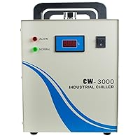220V Water Chiller 9L High-capacity Industrial Water Chiller Thermolysis Industrial Water Cooling Chiller for 60W 80W CO2 Glass Tube Laser Engraving Machine - CW-3000