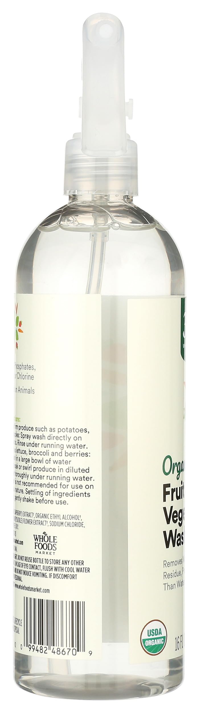 Whole Foods Market, Organic Fruit & Vegetable Wash, 16 Fl Oz