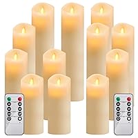 12 Pack Flameless Candles Battery Operated Waterproof Led Candles (D:2.2