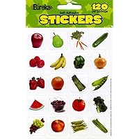 Eureka Fruits and Vegetables Photos Stickers