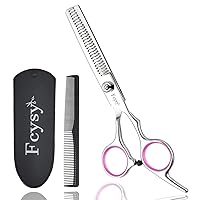 Thinning Shears for Hair Cutting, Professional Hair Thinning Scissors Barber Texturizing Shears, Fcysy 6 Inches Haircutting Blend Scissor Hair Thinner Layering Scissors with Comb for Dog Women Men