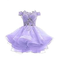 Off The Shoulder Lace Appliques Homecoming Dresses for Juniors Women Short Prom Party Gowns
