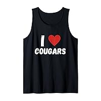 I Love Heart Cougars And Mature Sexy Women Tank Top