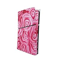 MightySkins Skin Compatible with Playstation 5 Slim Digital Edition Console Only - Super Pink Roses | Protective, Durable, and Unique Vinyl Decal wrap Cover | Easy to Apply | Made in The USA