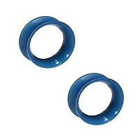 KAOS BRAND: Pair of Dark Blue Silicone Double Flared Skin Eyelets