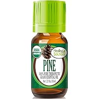 Healing Solutions Oils - 0.33 oz Pine Essential Oil Organic, Pure, Undiluted Pine Oil - 10ml