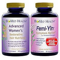 Advanced Women's Restorative Hair Nutrients 120 Caps, Femi-Yin Symptom 60ct Bundle