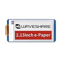 waveshare for Raspberry Pi Pico, 2.13inch E-Paper Display Module (B), 212×104 Pixels E-Ink Screen Red/Black/White Three Colors SPI Interface Paper-Like Effect