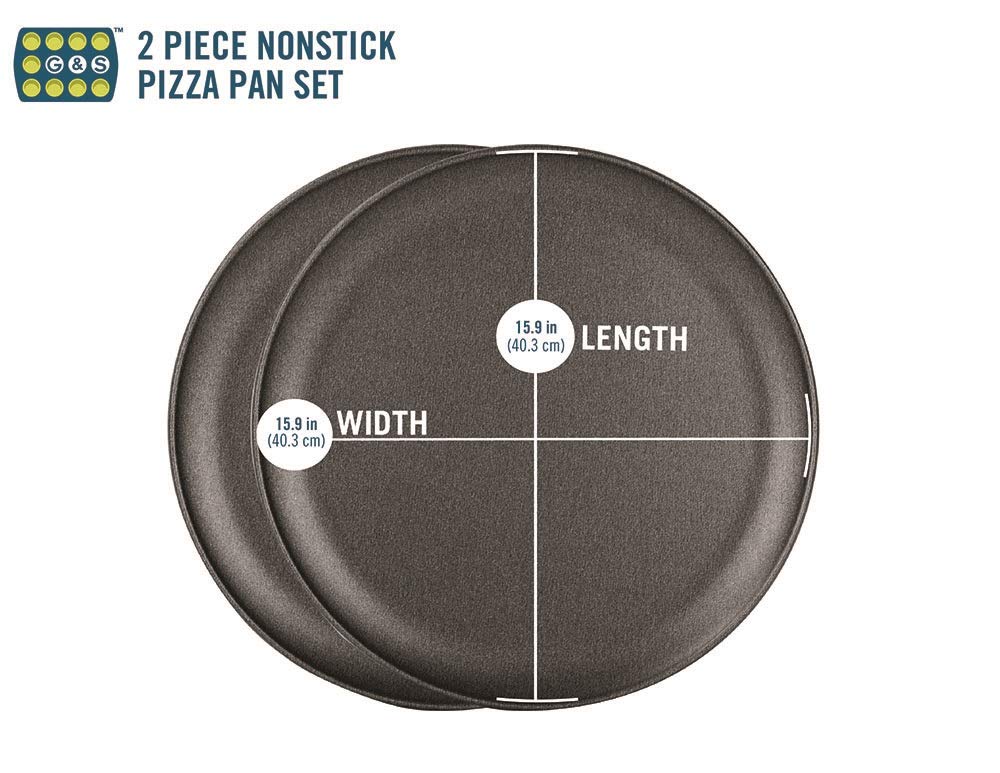 ProBake Nonstick 16” Pizza Pan, Dark Grey