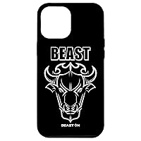 iPhone 12 Pro Max Beast Bull Head Gym Fitness Back Motif Bodybuilding Case