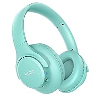 [Updated] Bluetooth Headphones Over Ear, 65 Hours Playtime Wireless Headphones with Microphone,Foldable Lightweight Headset with Deep Bass,HiFi Stereo Sound for Travel Work Cellphone (Green)