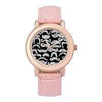 Mustaches Pattern Women's Analogue Quartz Watch Casual Watches Sport Watch Wristwatch