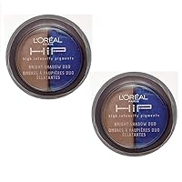 2 Pack of L'oreal Paris Hip Studio Secrets Professional Concentrated Shadow Duos,roaring 234