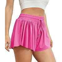 AUTOMET Women‘s 2 in 1 Flowy Running Shorts Casual Summer Athletic Shorts