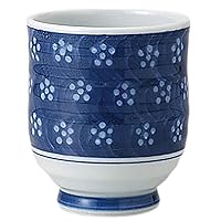 西海陶器(Saikaitoki) Saikai Pottery 68810 Arita Ware Extra Large Teacup, Approx. 12.8 fl oz (375 ml), Dark Plum Sprinkle, Made in Japan, Blue
