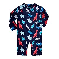 Short Top Bathing Suit Summer Toddler Boys Girls Long Sleeve Cartoon Dinosaur Floral Prints Swimwear Beach Kid