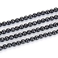 1 Strand Adabele Natural Black Jade Healing Gemstone 8mm (0.31 Inch) Faceted Round Spacer Loose Stone Beads (44-48pcs) for Jewelry Craft Making GH-F5