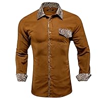 Men Silk Shirts Slim Fit Male Shirt Solid Long Sleeve British Style Mens Shirt Office Business
