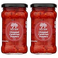 DIVINA Chopped Calabrian Peppers, 10.6 OZ (Pack of 2)