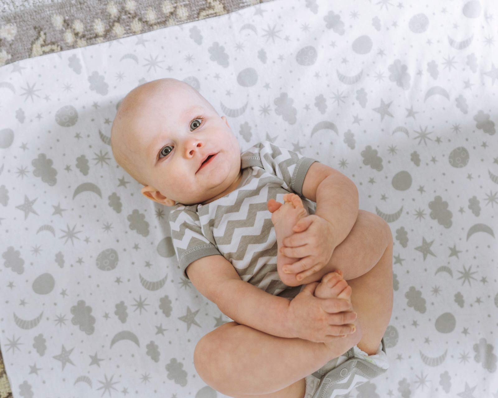 Spasilk Baby 4 Pack 100% Cotton Flannel Receiving Blanket