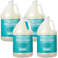 Ginger Lily Farms Salon Formula 100% Pure Morocco Argan Oil Shampoo for All Hair Types, 100% Vegan & Cruelty-Free, 1 Gallon Refill (Pack of 4)