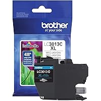 Brother Printer LC3013C Single Pack High Cartridge Yield Up to 400 Pages LC3013 Ink Cyan