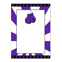 30 Blank Thank You Cards Notes Invitations Purple Boxing + 30 White Envelopes
