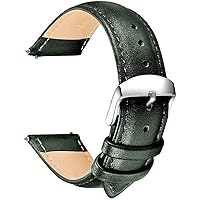 5 Colors Optional Quick Release Strap Leather Strap Full Grain Strap Suitable for 18mm, 19mm, 20mm, 21mm, 22mm, 23mm, 24mm (Choose The Appropriate Size)