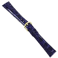 17mm DeBeer Deep Purple Handcrafted Genuine Crocodile Replacement Watch Band Regular