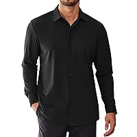 COOFANDY Men's Stretch Dress Shirts Long Sleeve Wrinkle Free Shirt Business Button Down Shirt