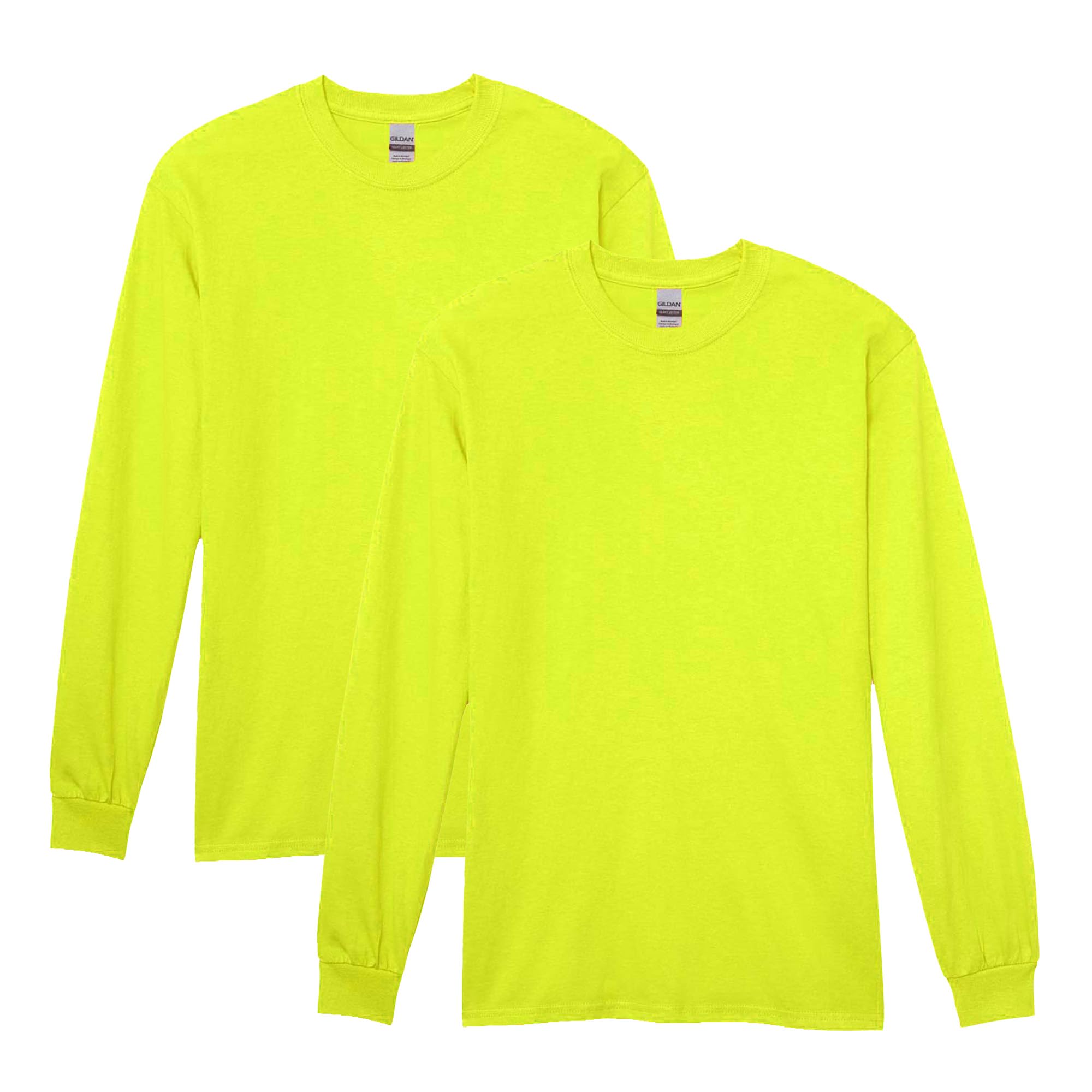 Gildan Adult Heavy Cotton Long Sleeve T-Shirt, Style G5400, 2-Pack