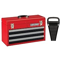 CRAFTSMAN Tool Chest, 3-Drawer, Portable, with Wrench Organizer, Stainless Steel, Capacity Holds Up To 25-lb In Each Drawer (CMST53005RB)