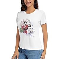 Anime Heaven Official'S Blessing Shirts for Women,Summer Loose Womens Shirts, O-Neck T-Shirt