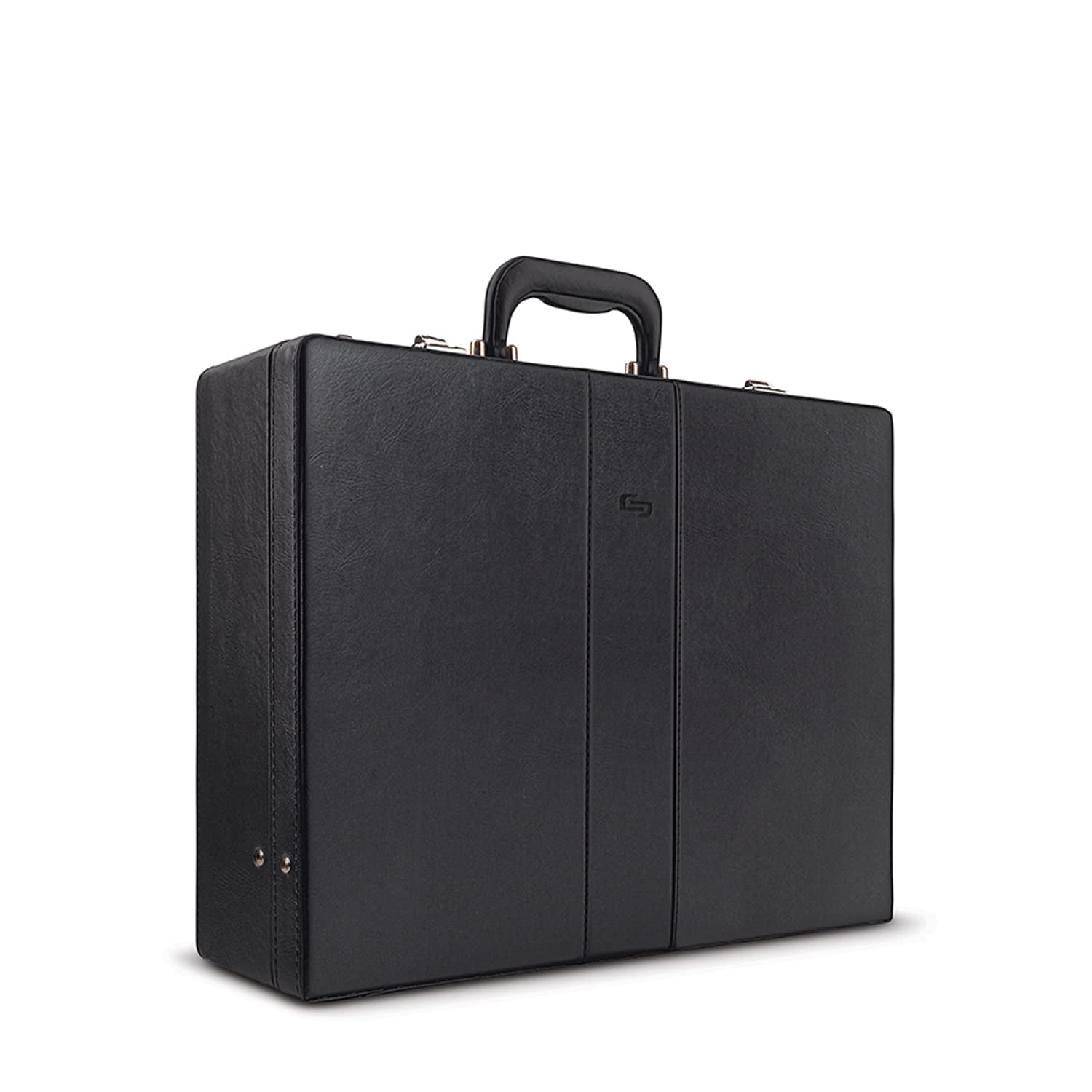 Solo Grand Central Attaché Briefcase with Combination Locks, Black