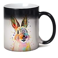 Bunny Color Changing Mug Rabbit Heat Sensitive Coffee Tea Porcelain Cup 11 oz