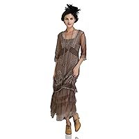 Nataya 2101 Women’s 1920s Wedding Party Vintage Dress in Chocolate