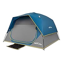 4 Person Blackout Camping Tent, Easy Setup Waterproof Family Dome Tent for Camping with Rainfly, Portable Double Layer Large Family Tent for Outdoor Camping&Hiking