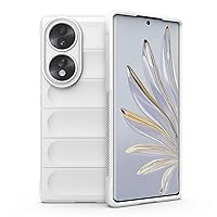 Case for Honor 90 5G,Honor 90 Case,Luxury Heavy Duty 3D Striped Pattern Sensory Soft Silicone Full Portection Shockproof Girls Women Phone Case for Honor 90 5G,REA-AN00 REA-NX9 (White)