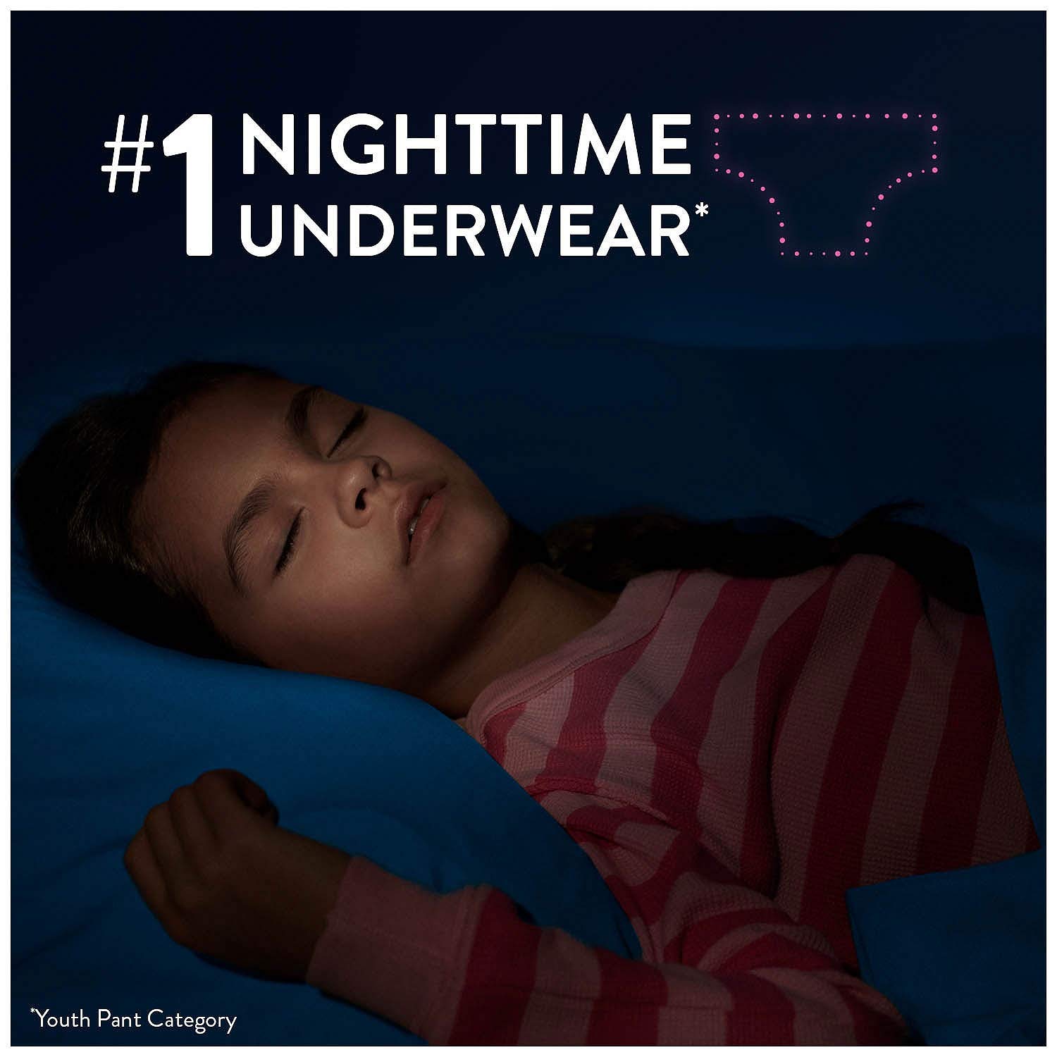 GoodNites Bedtime Bedwetting Underwear for Girls, Size S/M, 74 ct.