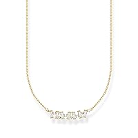 THOMAS SABO KE2095-414-14 Women's Necklace White Stones Silver Gold-Plated, Sterling Silver, Cubic Zirconia