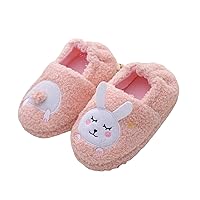 Autumn/Winter Toddler Girls Colorful Cartoon Warm Slippers Indoor Cotton Slippers For 2 To Toddler Girl Slippers Size 1