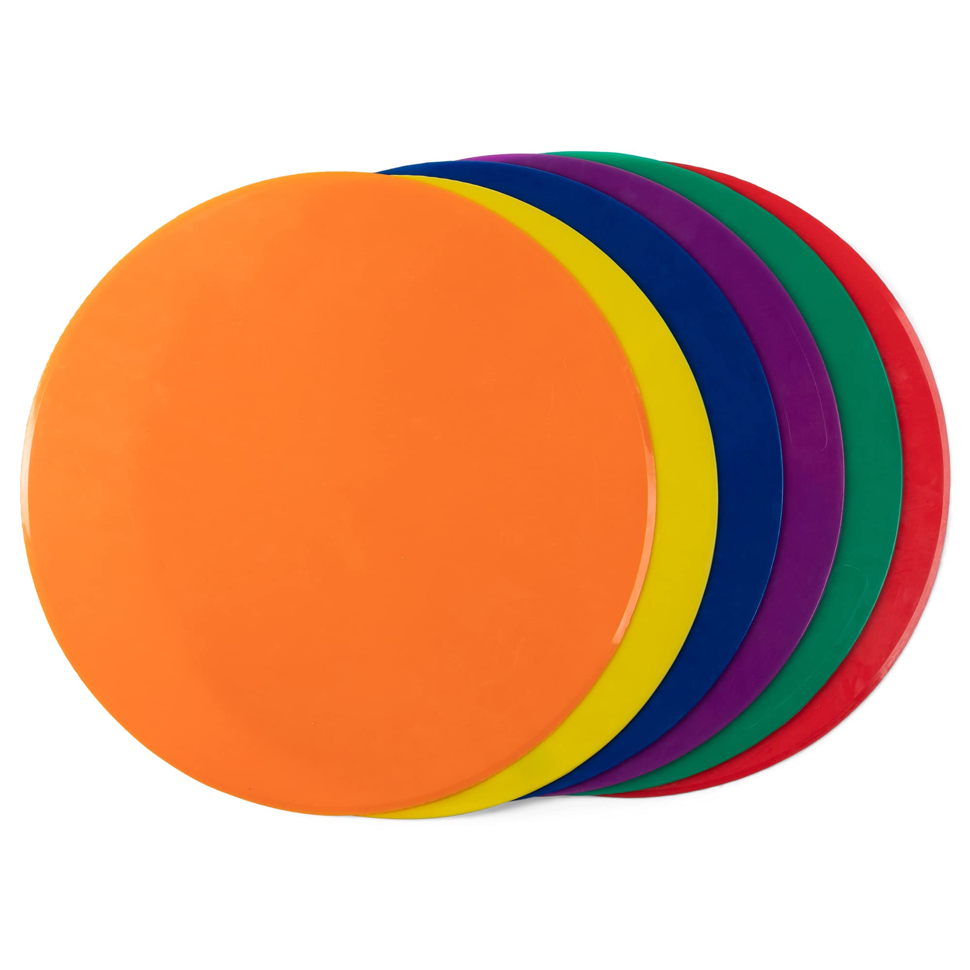 Champion Sports MSPSET Poly Spot Markers for Sports, Activities, and Social Distancing - 10-inch, Set of 6 - Multicolor